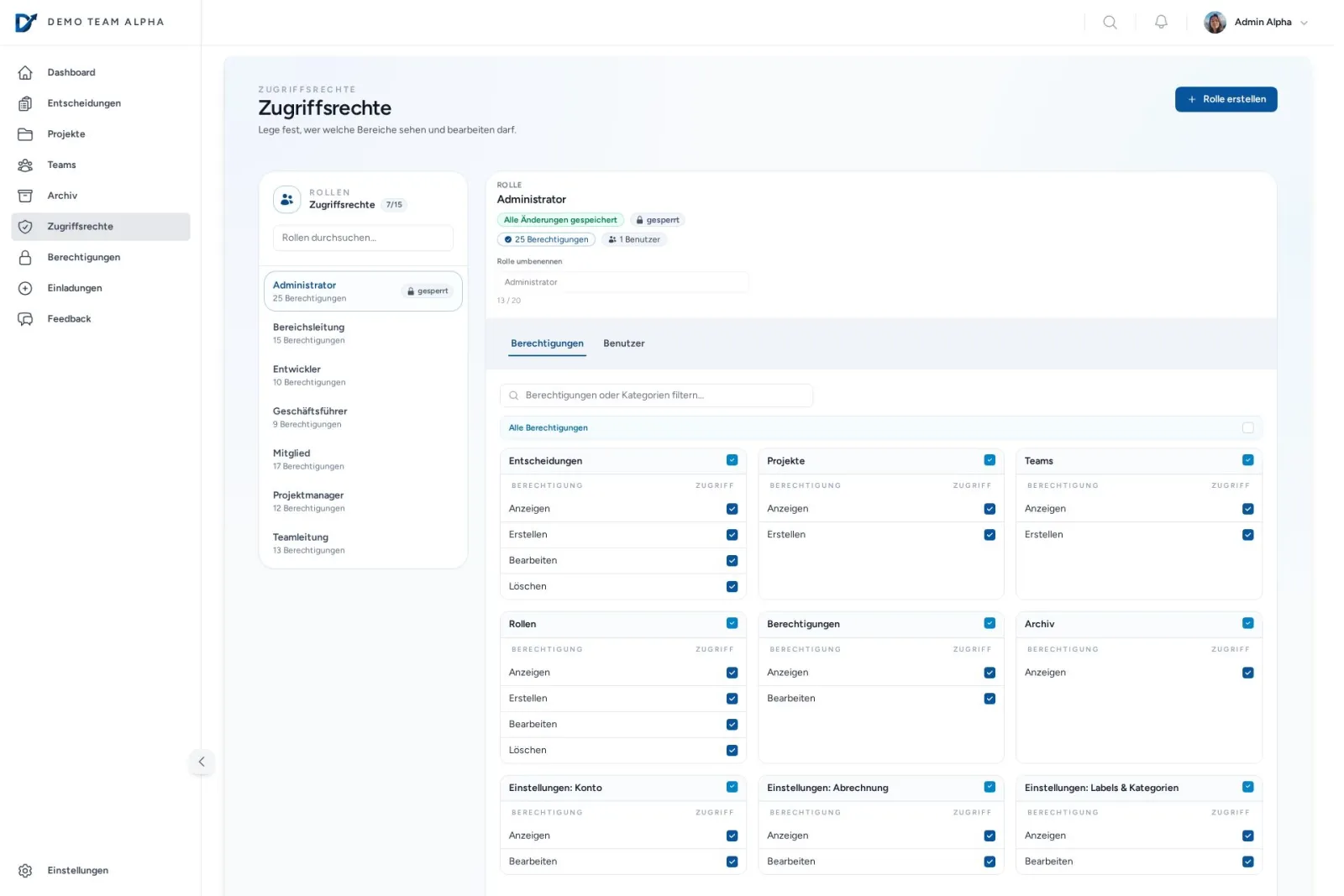Volle Kontrolle & Transparenz